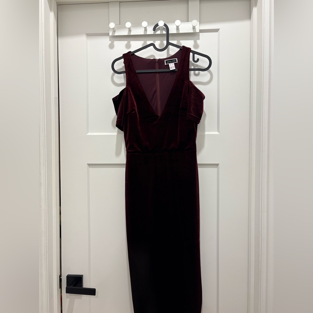 Burgundy Velvet Dress